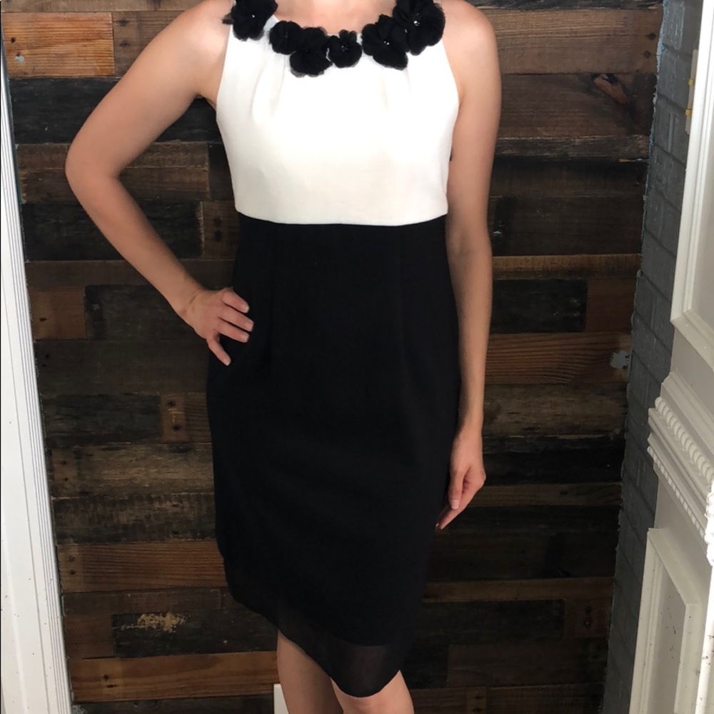 Black and Cream Party Dress